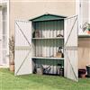 Keketa Capanno da Giardino in Acciaio Galvanizzato per Esterni, Armadio in Metallo per Attrezzature da Giardino, Mobili da Giardino e Utensili da Giardinaggio, Colore Verde, Dimensioni: 107,5x46x183