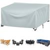 FYHDSH Coperture per Mobili da Giardino Impermeabile, 80x80x60cm, Copertura Tavolo Esterno, Oxford Copertura per Tavolo Esterno, Impermeabile, Antivento, Anti-UV, Rettangolare(Grigio)