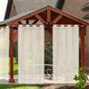 RCLONGEU Tende da Esterno 2 Panelli Tende da Sole con Anelli Tende Termiche Isolanti Antivento Trasparenti Tenda Decorativa per Gazebo Balcone Giardino Cortile (2x132*243CM,Beige)