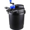 AquaOne CPF 2500 - Filtro per laghetto a pressione biologico, 6000 l, incluso 11 Watt, UVC, filtro a pressione, per ruscello, lampada UVC trasparente UV