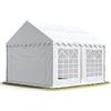 TOOLPORT Tendone per Feste 3x4 m PVC Bianco 100% Impermeabile Gazebo da Giardino Tendone da Esterno Tenda Party