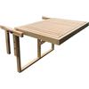 Happy Garden Tavolo da Balcone Pieghevole SUMBA in Acacia - Design Rettangolare, 2 posti a Sedere, Regolabile in Altezza, Resistente ai Raggi UV per Un Uso duraturo