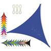 CANYUE Tenda A Vela Triangolare Impermeabile - Vela Ombreggiante Parasole Traspirante E Protezione Solare Raggi UV per Esterno Giardino Terrazza Piscine (Bleu,2x2x2m)