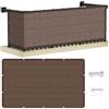 YUANWAN Balcono Schermi 1.1 x 5.2 m Antistrappo Facile da Installare Rete per Recinzione Oscurante Resistente Alle Intemperie con Corde per Giardino, Marrone
