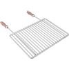 Deos grill Griglia in acciaio inox europeo con larghezza impostabile da 40-55x30cm, Manici in legno.