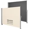 Jago® Tenda da Sole Laterale - 500 x 160/180/200 cm, Anti UV, Frangivento, Frangivista - Paravento Laterale, Rettratile, Avvolgibile, da Esterno, Giardino, Balcone, Terrazzo (180x500 cm, Beige)