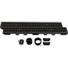 ScarMaxx 2m Canaletta scolo Acqua piovana A15 Altezza 60 mm - Griglia scolo Acqua piovana Set Completo 13 x 200 x 6 cm Nero Classico