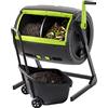 WormBox Moutta | Compostiera rotante a doppio cestello di grande capacità 245 litri + Carrello Raccolta Compost ● Semplifica e velocizza il compostaggio ● Anti-roditori