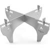 Grillrost.com Das Original Cremagliera per Forno Olandese per Piastra da Fuoco - collegabile e sicura - in Acciaio Inox
