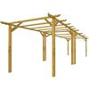 TheGoodGarden Pergola in legno da giardino Lumina 3×6 m, pino massello impregnato in autoclave, con kit montaggio, Made in Italy