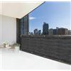GBiancheria Telo Frangivista Copribalcone in Tinta Unita Pratico Resistente Protezione Solare e da Sguardi Indiscreti Terrazzo Recinzioni Giardino con Occhielli Misura 90x500cm (Marrone)