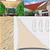 HUAXIQUE Tenda da Sole Tenda a Vela Impermeabile Rettangolo Quadrato Triangolare Tendalino 2x2x2.8m Tenda da Sole Telo Parasole Ombreggiante per Esterno Terrazzo Balcone Giardino Bianco Crema