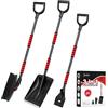 YARNOW Set di pala da neve 3 in 1 - Pala e spazzola rotante e raschietto, pala da neve regolabile rimovibile - Set per camion, auto, campeggio e altre attività all'aria aperta