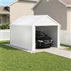 ACXIN Tenda da magazzino 3 x 4 m, robusta tettoia impermeabile, telaio in acciaio e telone in PE per giardino, attrezzi, auto (bianco)