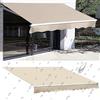 DAZULI Tela di ricambio per tenda da sole retrattile, tessuto in poliestere impermeabile anti-uv per esterni, 280 g, copertura resistente per protezione solare da giardino baldacchino (dimensioni: 3,4 x 2,4