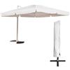 Yellowshop, Garda, Ombrellone da Giardino Decentrato in Alluminio con Telo Anti-UV, Bianco, 3x3 m