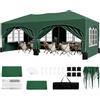 WOLTU Gazebo pieghevole Giardin 3x6m Pop Up da 3x6m con Pannelli Laterali Verde