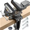STEINBRÜCKE Morsa universale a doppio scopo per la casa da 8,4 cm, con base girevole a 360° e morsa da tavolo da lavoro con regolazione rapida, morsa mobile resistente per la lavorazione del legno