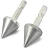 SCOTTCHEN PRO Woodworking Square Hole Drill Bit Sharpener Mortise Chisel Bit Sharpening Tool Up to 1/2 Bit Grit #220/600-2Pack