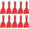 QUARKZMAN 10pcs Spatola Stucco 4 Larghezza Spatola Plastica Flessibile Attrezzo Raschietto Stucco Per Nastro Cartongesso Stesura Pittura Parete Graffio Rosso