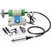 DIKAMAN Lucidatrice per gioielli, Gemstone Kit di lucidatura 1000 0RPM. Banco da tavola del mulino del mazzetto della macinata del mazzarminatore della rubrica di lucidatrice multifunzione 350W