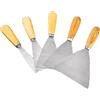 GERRIT 5 pezzi 1 2 3 4 5 pollici manico in legno coltello for stucco set coltello coltello for riempimento in acciaio inossidabile stucco for cartongesso coltello for carta da parati raschietto
