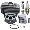 UYTGFO Adatto for motosega Husqvarna 562XP 560, parte 575355803 con valvola di decompressione, candela, kit cilindro da 46 mm