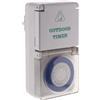 Zenitech Impermeabile (IP44) Timer (timer giornaliero), presa meccanica con timer giornaliero (con sicurezza per bambini) con interruttore, bianco