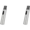 SEAFRONT Manicotto per Punta Adattatore con Riduzione Conica 2 Pezzi, Manicotto per Punta Antiusura, Accessori per Trapano MT3 a MT2, Elevata Durezza Argento per Fresatura su Tornio