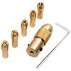MenQind Set di mandrini da trapano in ottone da 0,5 a 3 mm, per albero motore da 3,17 mm