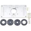 RELAND SUN Router Tavolo Inserto Piastra Alluminio, Multifunzionale Per Lavorazione Del Legno Panchine Router Trimmer Modelli Macchina Per Incisione Con 4 Anelli Strumenti Flip Board (Universale)