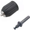 ERNZI 0.8-10mm 3/8 -24UNF autobloccante mandrino autoserrante autoserrante 3/8 adattatore mandrino for adattarsi alla conversione della chiave a percussione esagonale SDS (Color : Chuck and a)