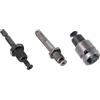 SDFIXINGS Kit di conversione adattatore per mandrino senza chiave a cambio rapido - 1/4 esagonale, SDS Plus, adattatore quadrato da 1/2 per trapano elettrico, avvitatore a percussione (3 pezzi)