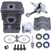 LIWaaGe Adatto for motosega MS250 MS230 025 023 Kit cilindro pistone albero motore marmitta di scarico da 42,5 mm 11230201209 11230300408(2)