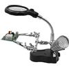 AntDau71 - Lente d'ingrandimento 2.5x 7.5x 10x Lente d'ingrandimento 5 LED Saldatore multifunzionale di terza mano per ingegnere elettronico Orologiaio Riparazione di orologi Saldatura
