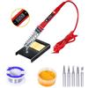 AUBEST Stazione di Saldatura, Kit for saldatore, kit for saldatore a temperatura regolabile da 80 W con kit di strumenti di saldatura for tappetino da lavoro con isolamento termico ESD(266)