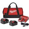 Milwaukee 48-59-1840P M18 18-Volt Lithium-Ion XC Starter Kit with Two 4.0 Ah Batteries, Charger