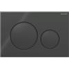 Geberit Placca Geberit Sigma20 Round Nero / Nero Opaco Doppio Tasto | 115.882.DW.1 Nero