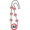 Folat Collana con segnale stradale 40 anni