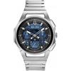Bulova Men's Orologio analogico digitale automatico con cinturino S7225378, argento, Bracciale