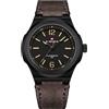 Naviforce Orologio da uomo con cinturino in pelle robusta, per uso quotidiano, all'aperto e al lavoro, movimento al quarzo, resistente all'acqua fino a 30 m, diverse opzioni di colore (Black)