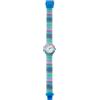 HIP HOP Orologio BAMBINO LA METHODE quadrante MONO-COLORE BIANCO movimento SOLO TEMPO - 3H QUARZO e CINTURINO SILICONE CON TESSUTO MULTICOLORE HWU1183