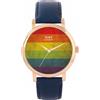 Toff London Pride Vintage Texture Arcobaleno Orologio da polso da uomo con cassa da 42 mm Design personalizzato