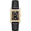 Emporio Armani Orologio da uomo rettangolare con cinturino in acciaio inossidabile o pelle, orologio elegante da uomo, Oro/nero., Gino