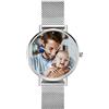 SOUFEEL Orologio Donna Orologio da Polso Fotografico Personalizzato Testo 45mm impermeabile Regali per San Valentino uomo e donna coppia