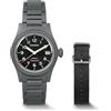 BODERRY Orologio uomo 38mm in titanio, automatico, militare, funzione giorno/data, impermeabile 100M, cinturino in nylon, movimento giapponese NH35 e corona a vite — LANDMASTER