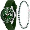 Sector No Limits Orologio Uomo, Tempo, Data, Analogico, Cinturino in Acciaio, Collezione 230 Special Pack con Bracciale - R3251161059