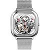 CIGA Design Orologio meccanico automatico a due lati CIGA con cassa in acciaio 316L, vetro zaffiro (Argento)