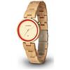 LAiMER 0055 - NICKY ROSSO, Orologio analogico da polso al quarzo, con cinturino in legno d'Acero chiaro, donna