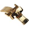 ROUREOX Fibbia Orologio Chiusura Deployante Farfalla Acciaio Inox Doppio Pulsante Lucido Ricambio Cinturino Universale per Tissot Le Locle-Oro 16mm